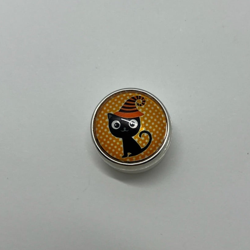 Halloween Cat SNAP Charm