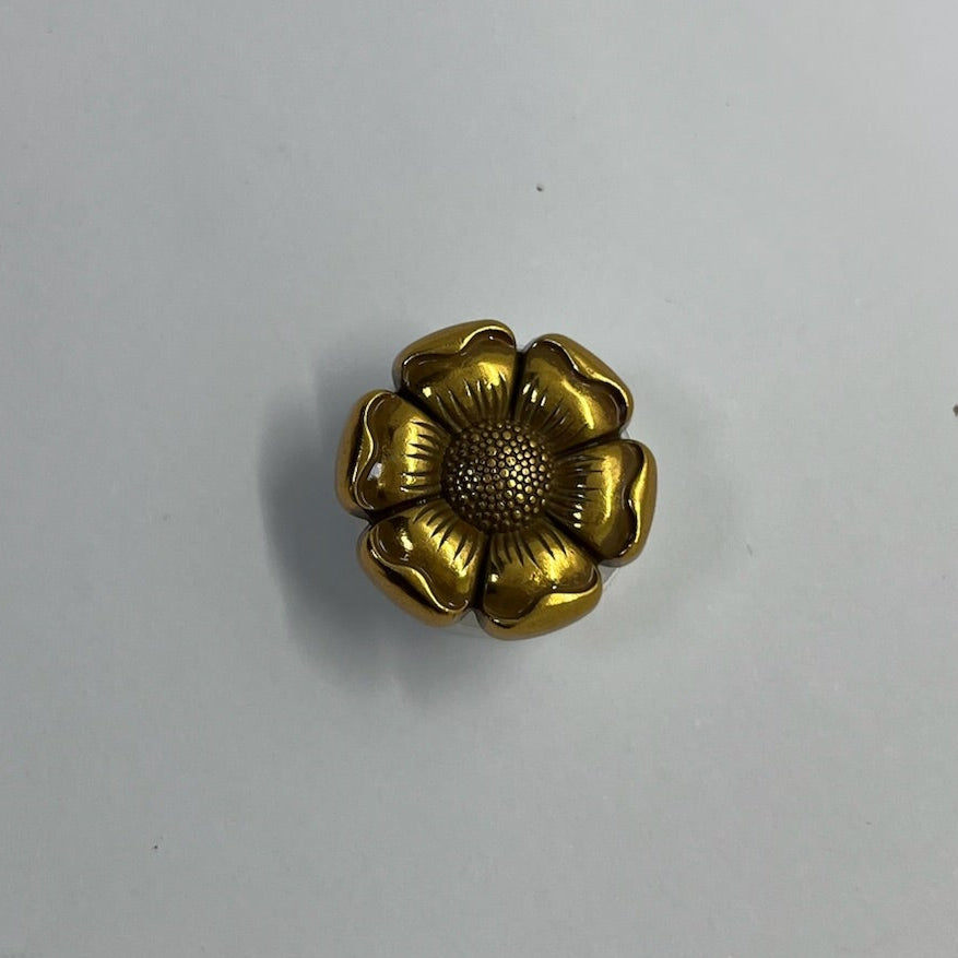 Gold Flower SNAP Charm