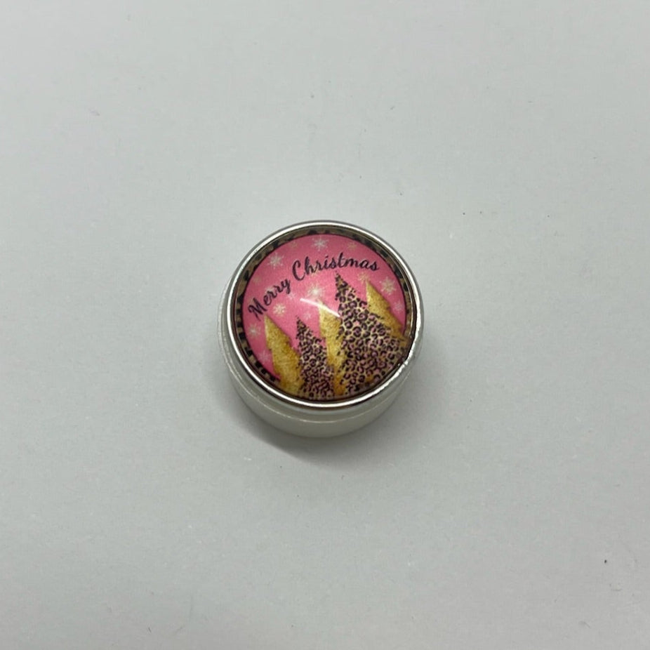 Pink Christmas Tree SNAP Charm