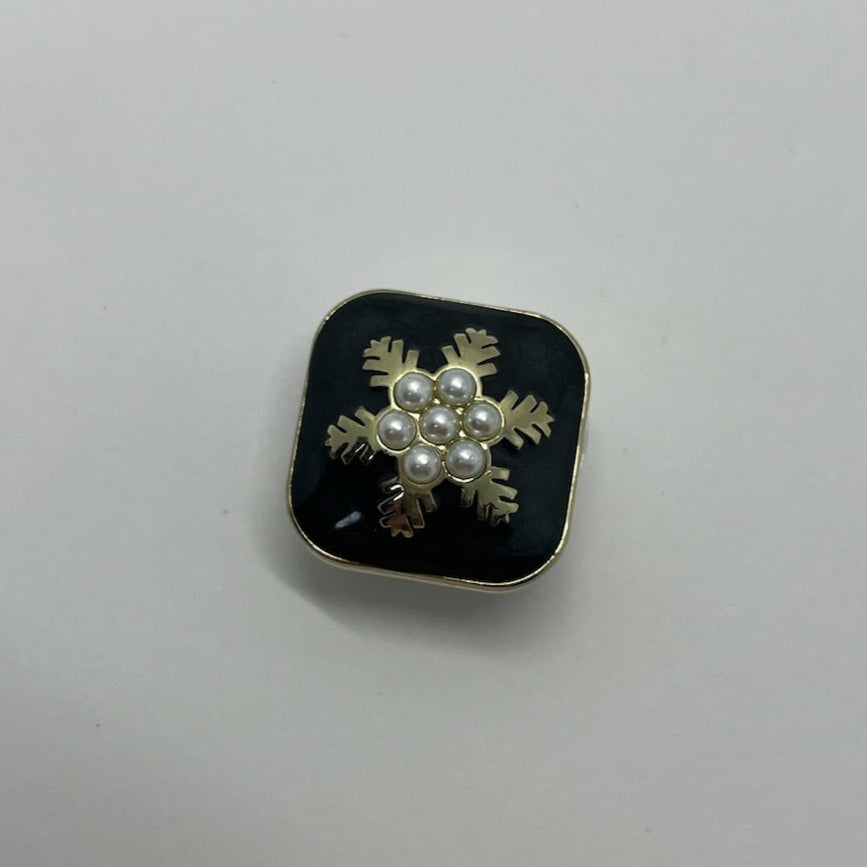 Pearl Snowflake SNAP Charm