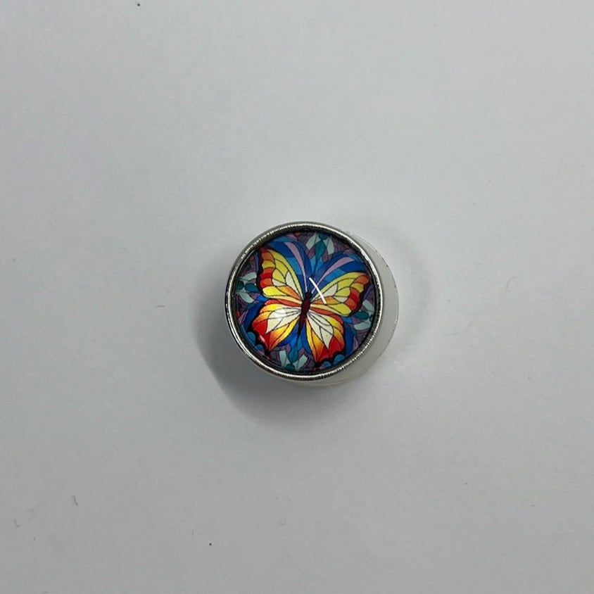 Stain Glass Butterfly SNAP Charm