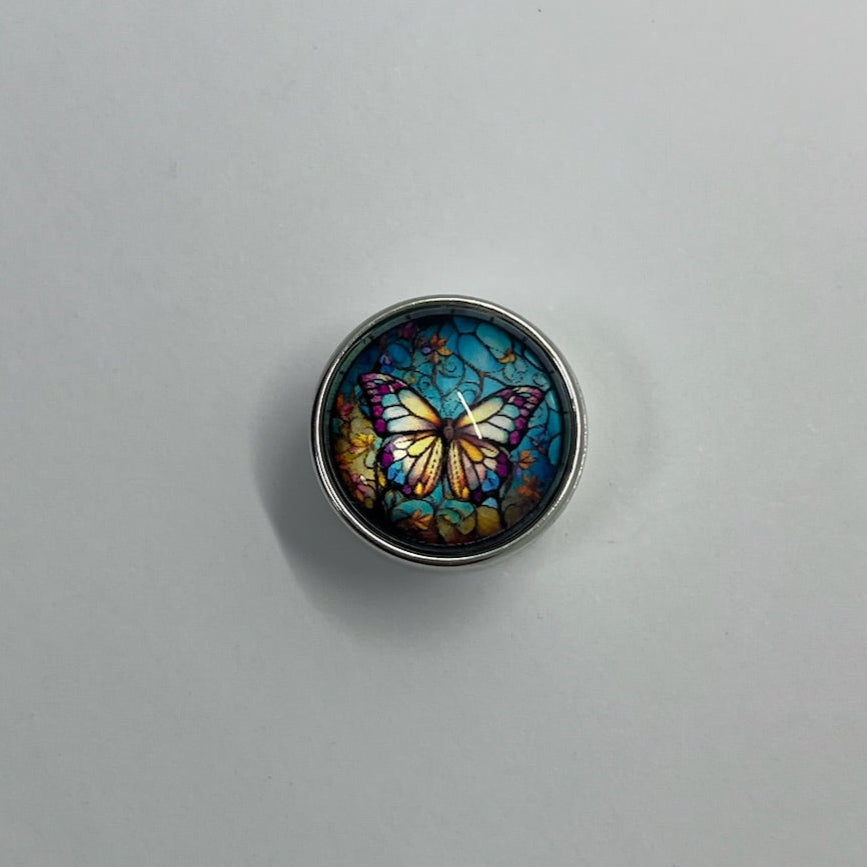Multicolor Butterfly SNAP Charm