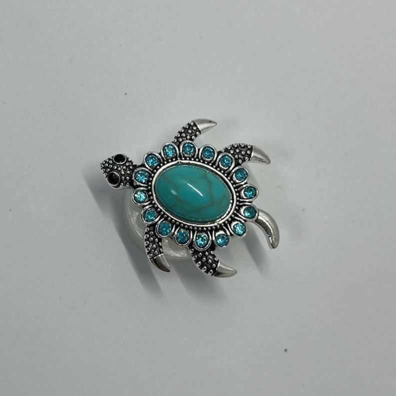 Turquoise Turtle SNAP Charm