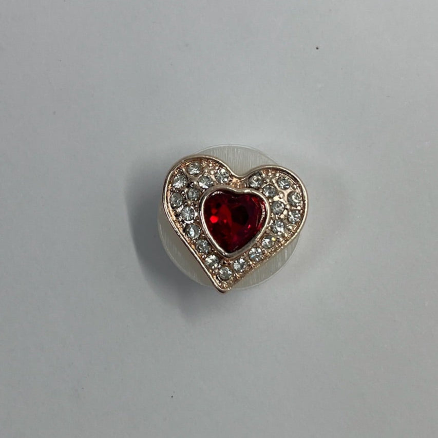 Ruby Red Heart SNAP Charm