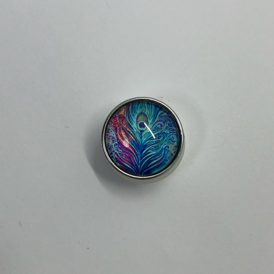 Peacock Feather SNAP Charm