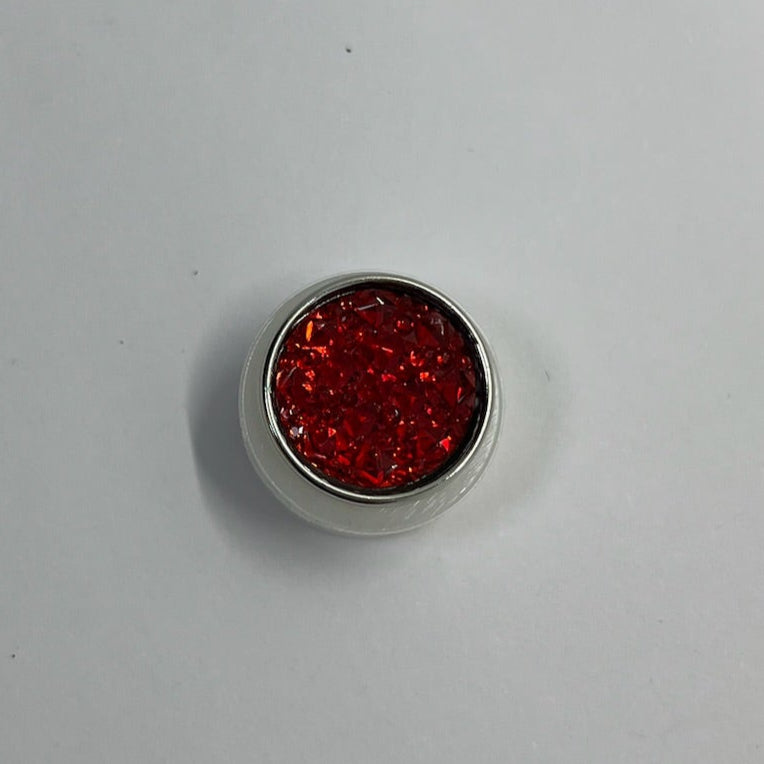 Red Rhinestone SNAP Charm