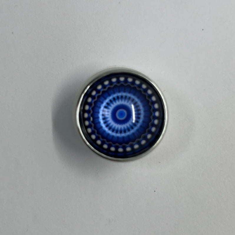 Blue Circle SNAP Charm