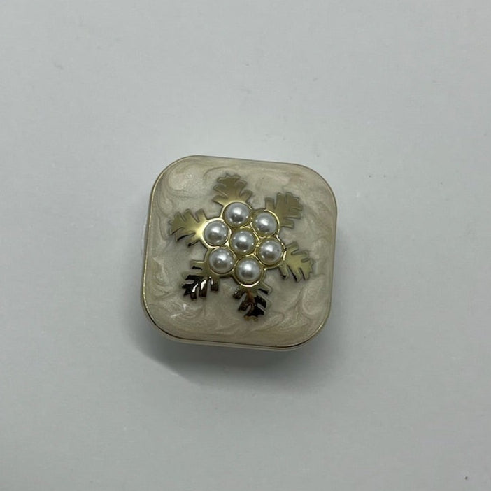 Golden Snowflake SNAP Charm
