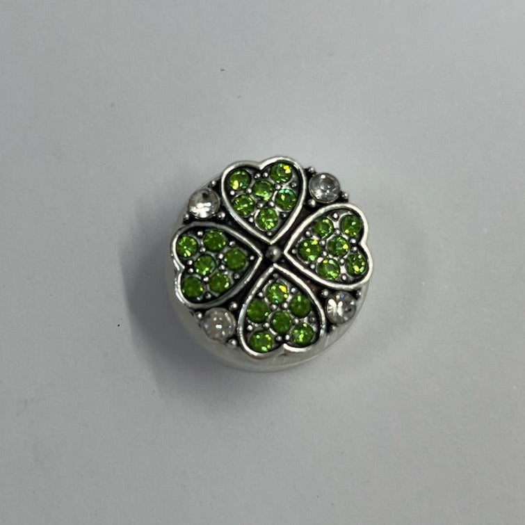 Sparkly Clover SNAP Charm