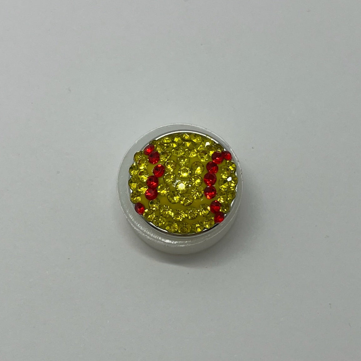 Sparkly Softball SNAP Charm